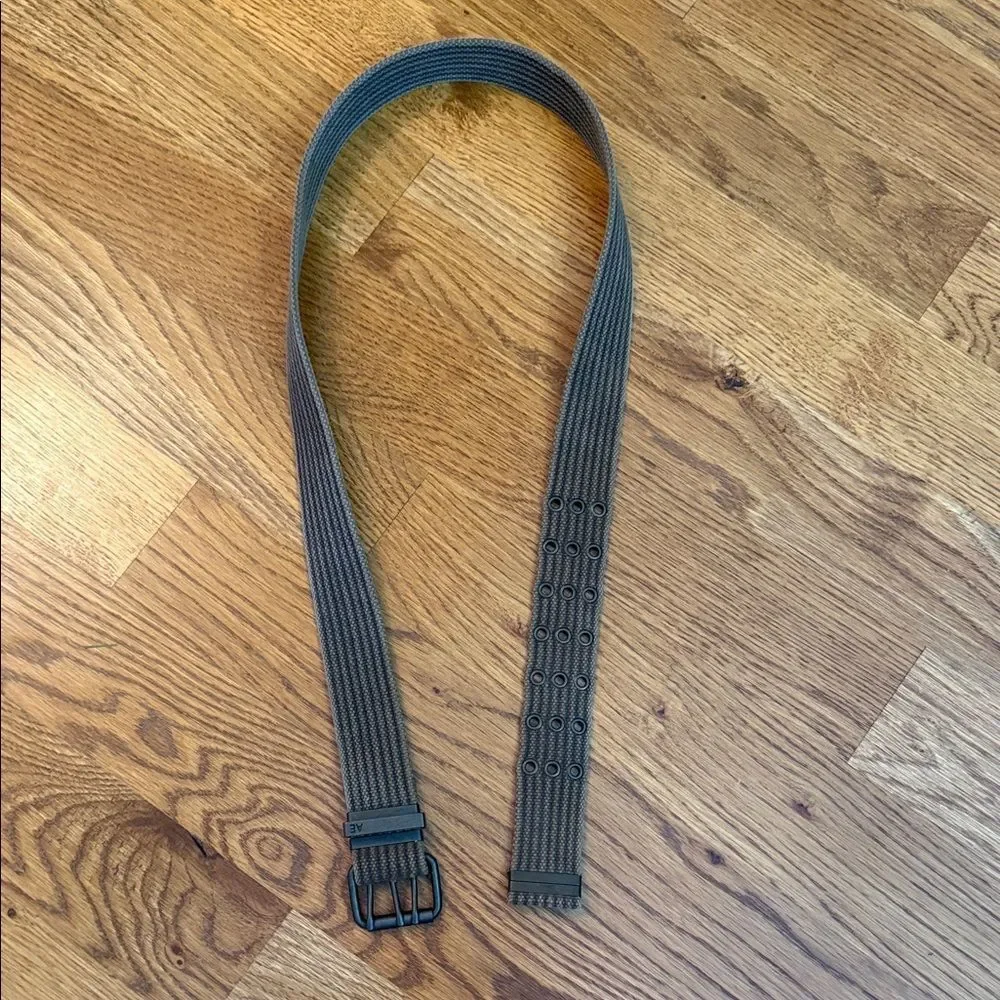 American Eagle Olive Green Web Belt Adjustable Grommet Canvas Unisex